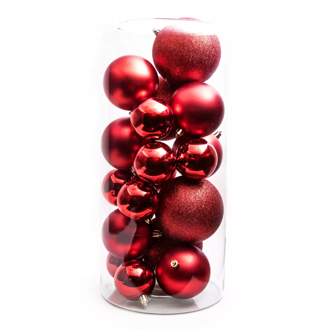 Lot de 20 boules de Noël assorties New Alpine Rouge