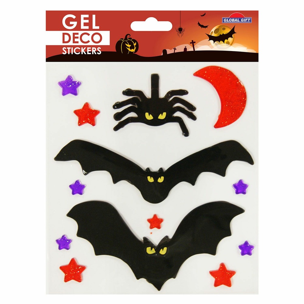 Stickers gel halloween - chauves-souris
