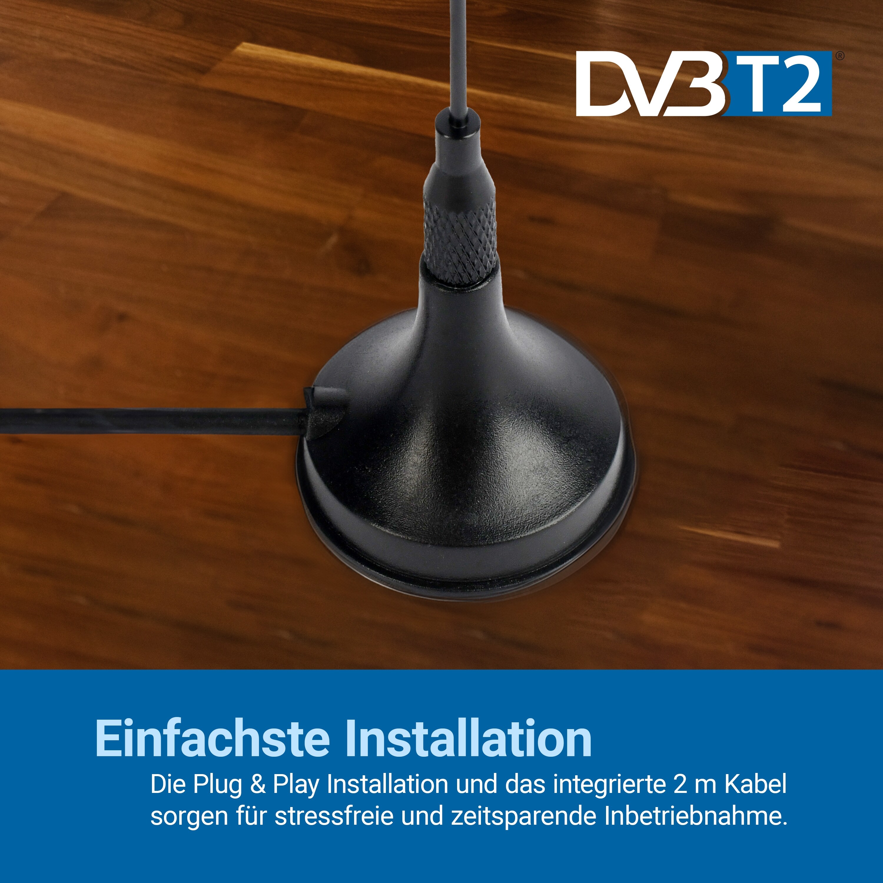 sky vision DTA 50 DVB-T/T2 / DAB+ Antenne, Zimmerantenne, Innenbereich