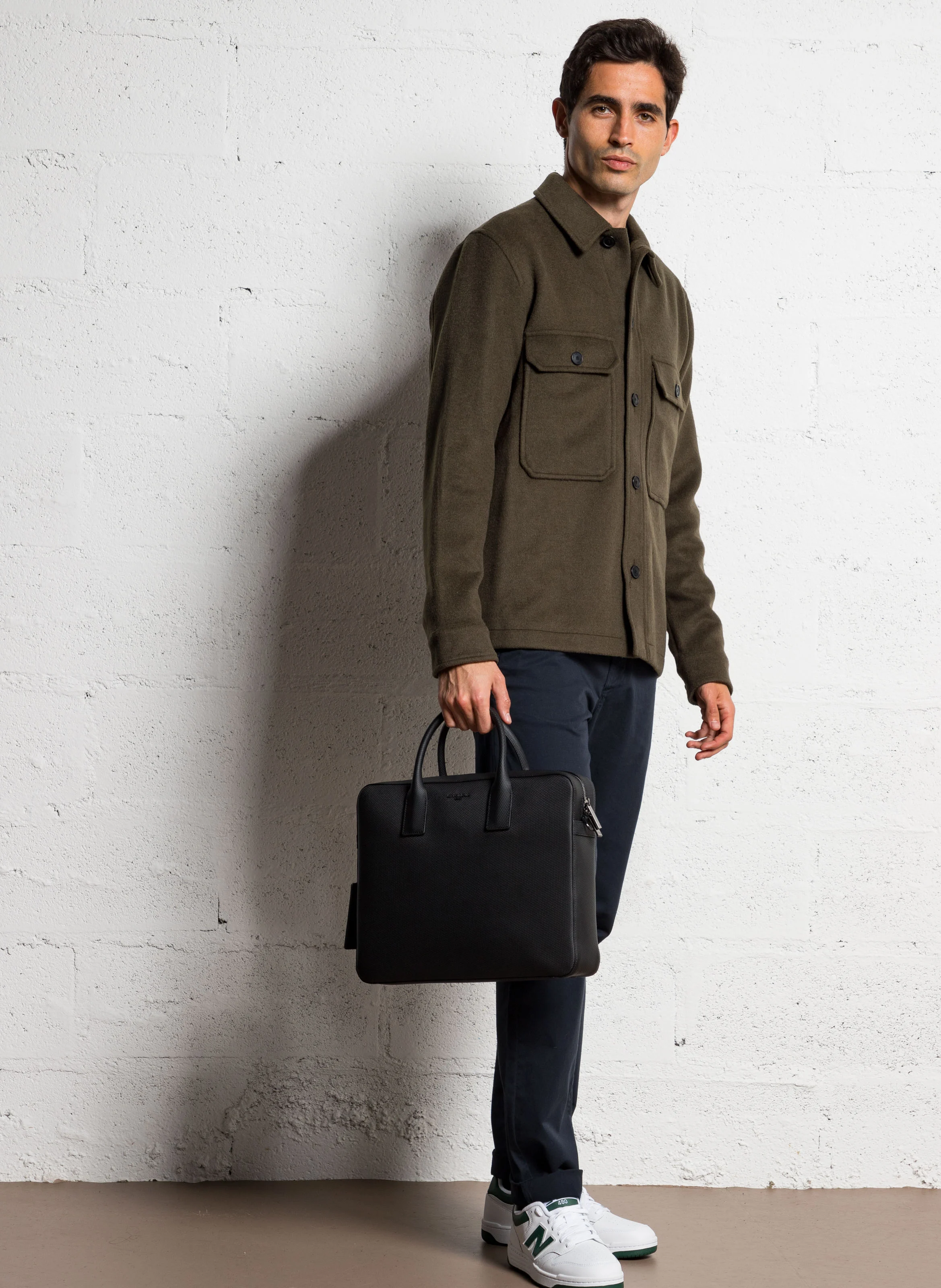 EMILE - Porte-document en cuir de vachette | Noir