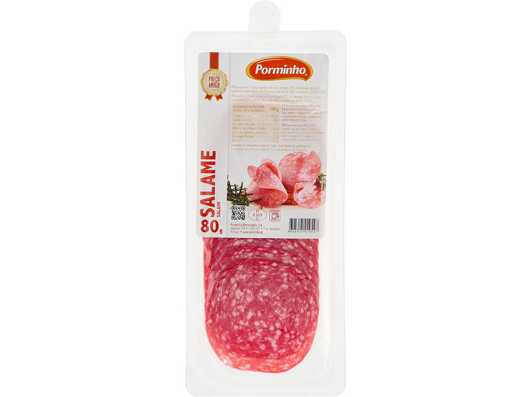SALAME PORMINHO FATIADO PREÇO AMIGO 80G