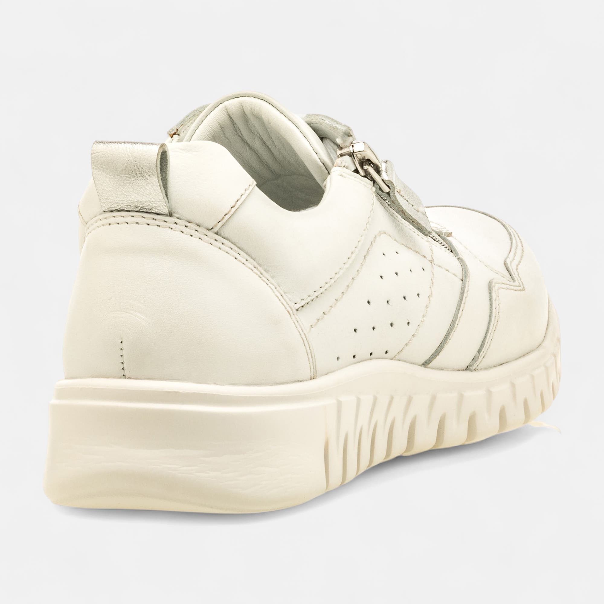 Baskets basses Femme en cuir blanc