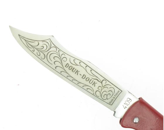 Douk Douk 200 Inox - Manche Acier Couleur ROUGE Couteau de poche Le Thiers par Cognet Douk Douk