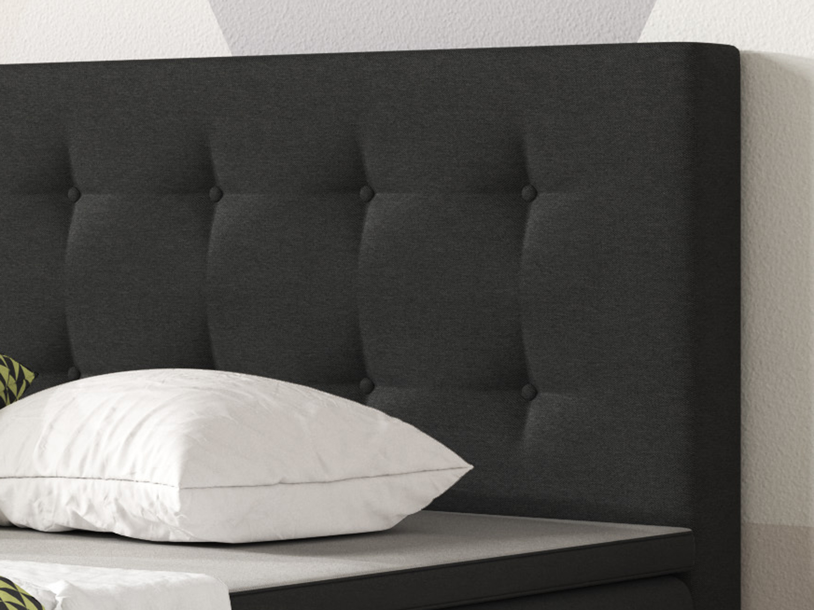 Boxspringbett - schwarz - mit Topper - H3 - 140x200 cm