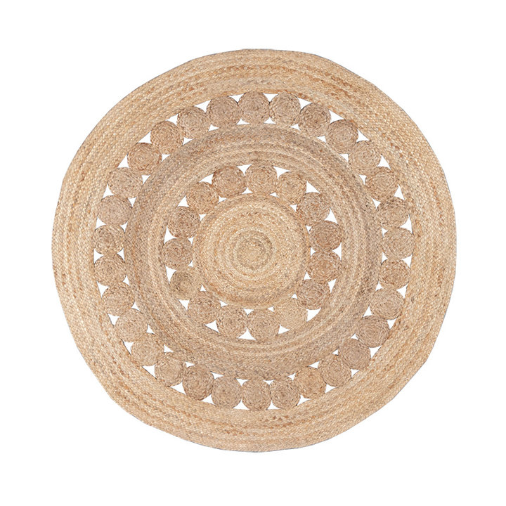 Jute vloerkleed - Fair Rond Sun Naturel | Back to nature