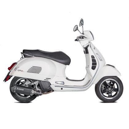 Silencieux Akrapovic Inox noir embout carbone - Noir