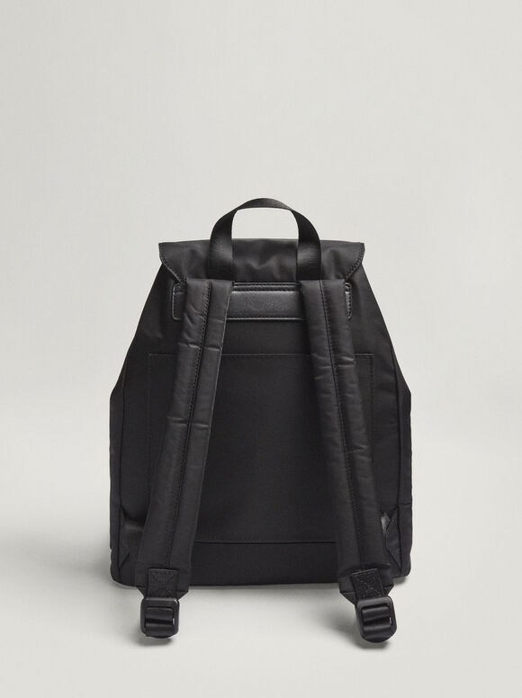 Mochila de nylon - Preta