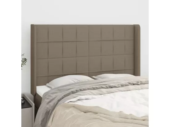 Tête de lit avec oreilles Taupe 147x16x118/128 cm Tissu
