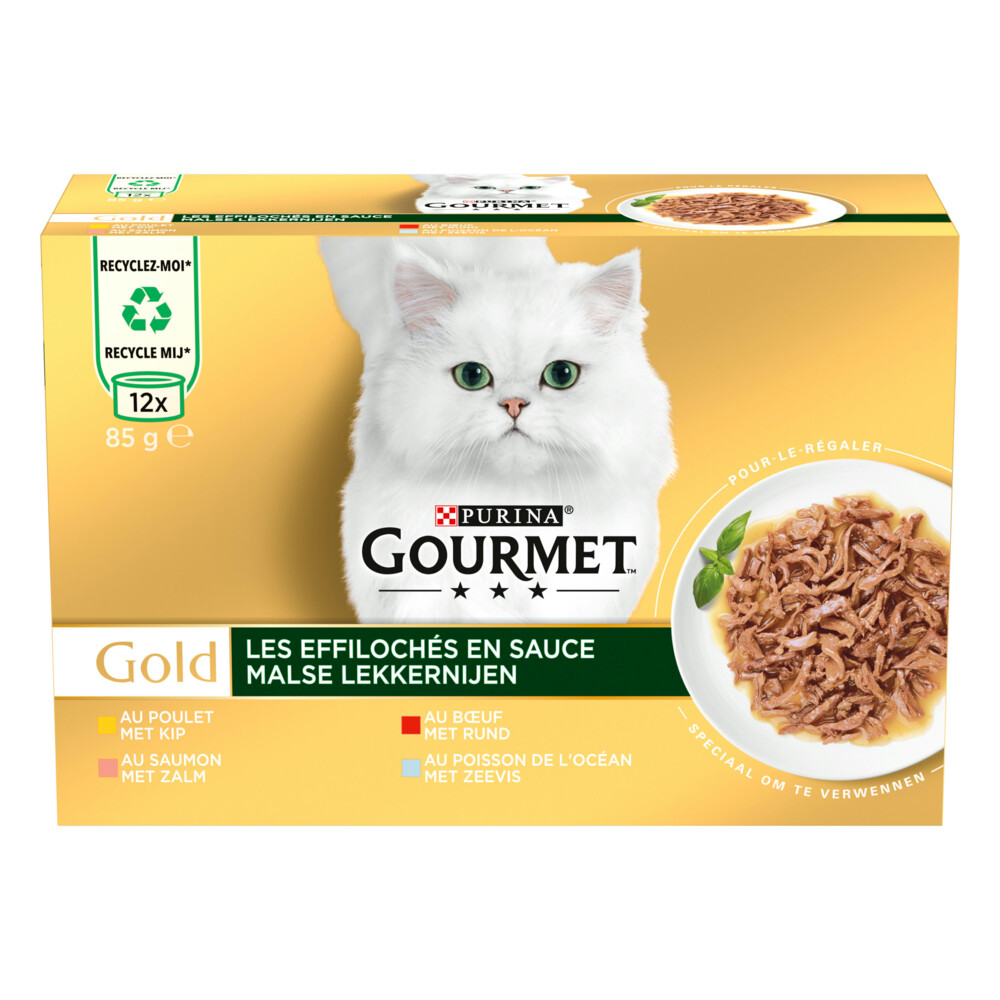 Gourmet Gold Blik Malse Lekkernijen Multipack12 x 85 gr