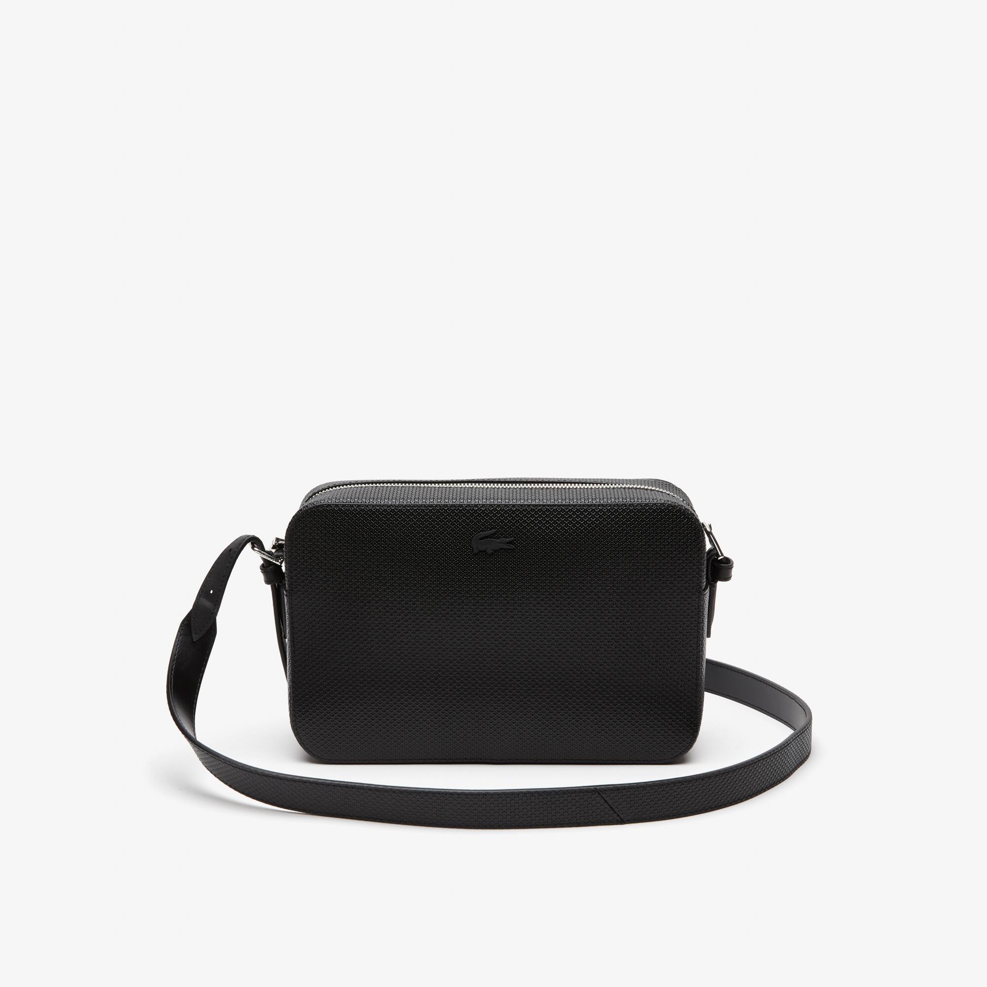 Damen LACOSTE Chantaco Portemonnaie aus Kalbsleder Crossbody Taschen - Schwarz - Lacoste - Damen