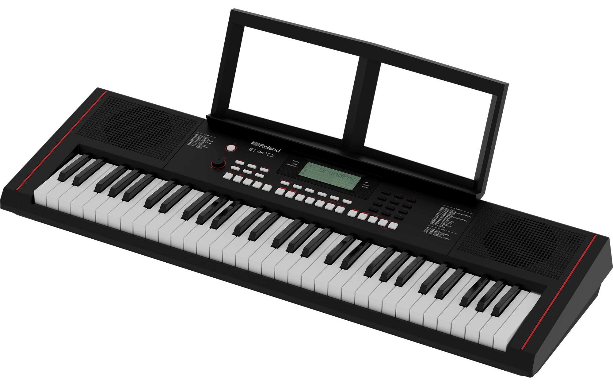 Keyboard E-X10<br>Modernes, tragbares Keyboard mit besonderer Qualität