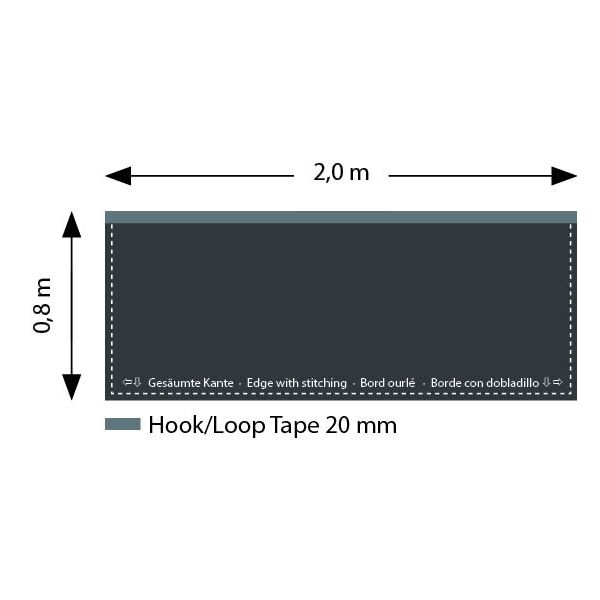 Stairville Skirt 160g/m² 2.0x0.8m Bk