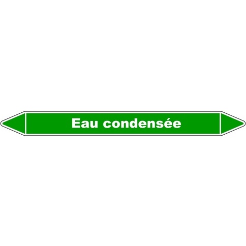 Marqueur de Tuyauterie - Eau condensée - Vinyle Laminé