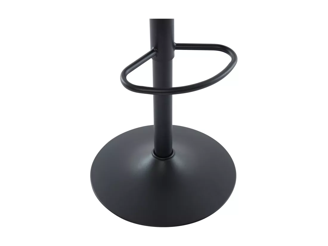 Lot de 2 tabourets de bar en tissu texturé et métal noir - Hauteur réglable - Terracotta - LASANDRIA
