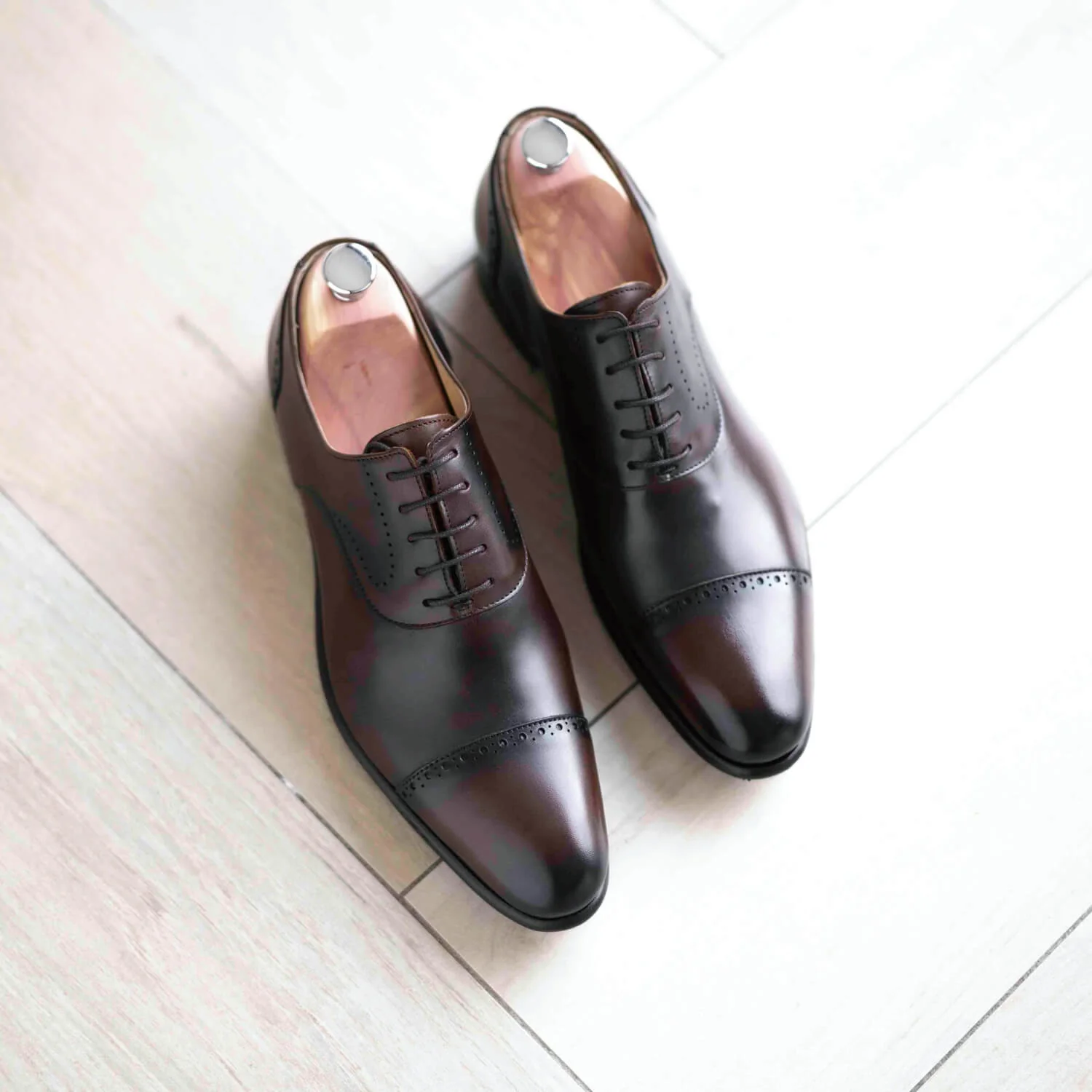 Locker-Richelieu en cuir brown