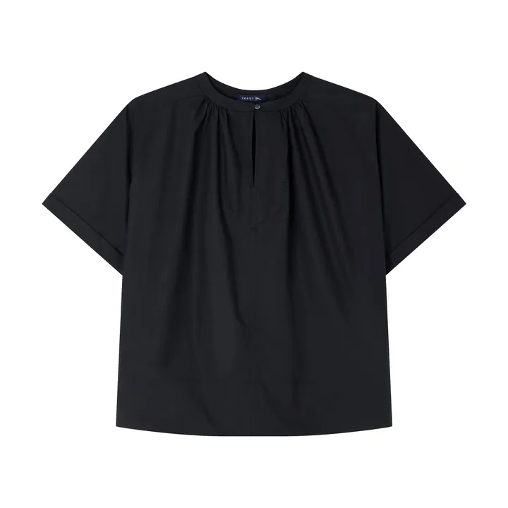 Soeur Blouse Arlette Popeline de Coton | Noir