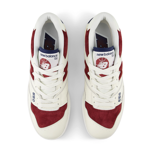 New Balance 550 Sneakers, Sea Salt/Mercury Red, 45.5
