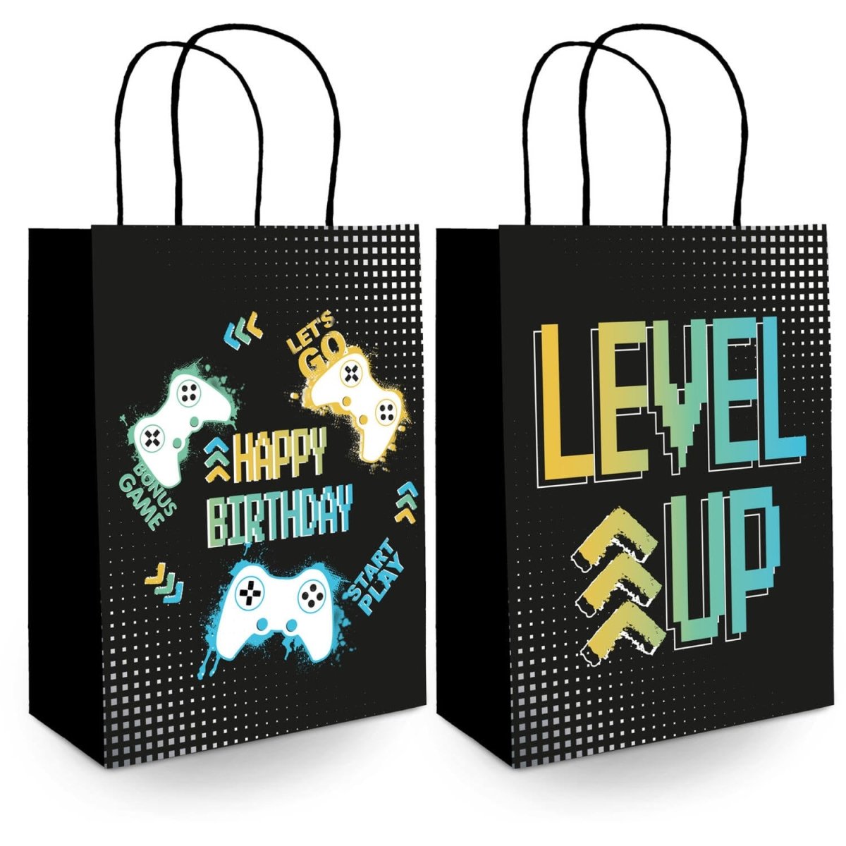Gaming Party Cadeautasje Happy Birthday 27cm 6st