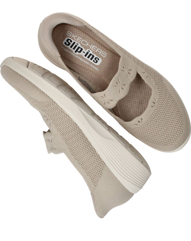 Skechers Arya Slip-Ins Ballerina's Beige Dames