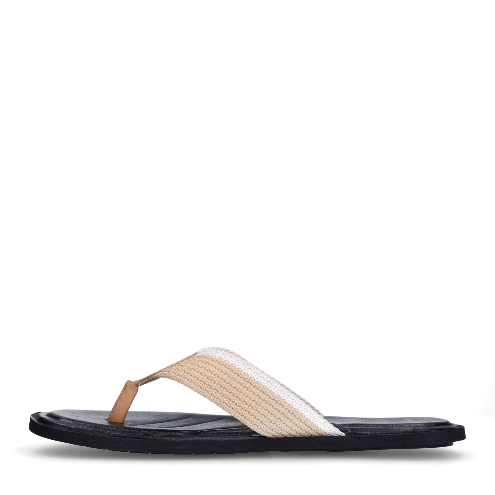 Beige canvas slipper