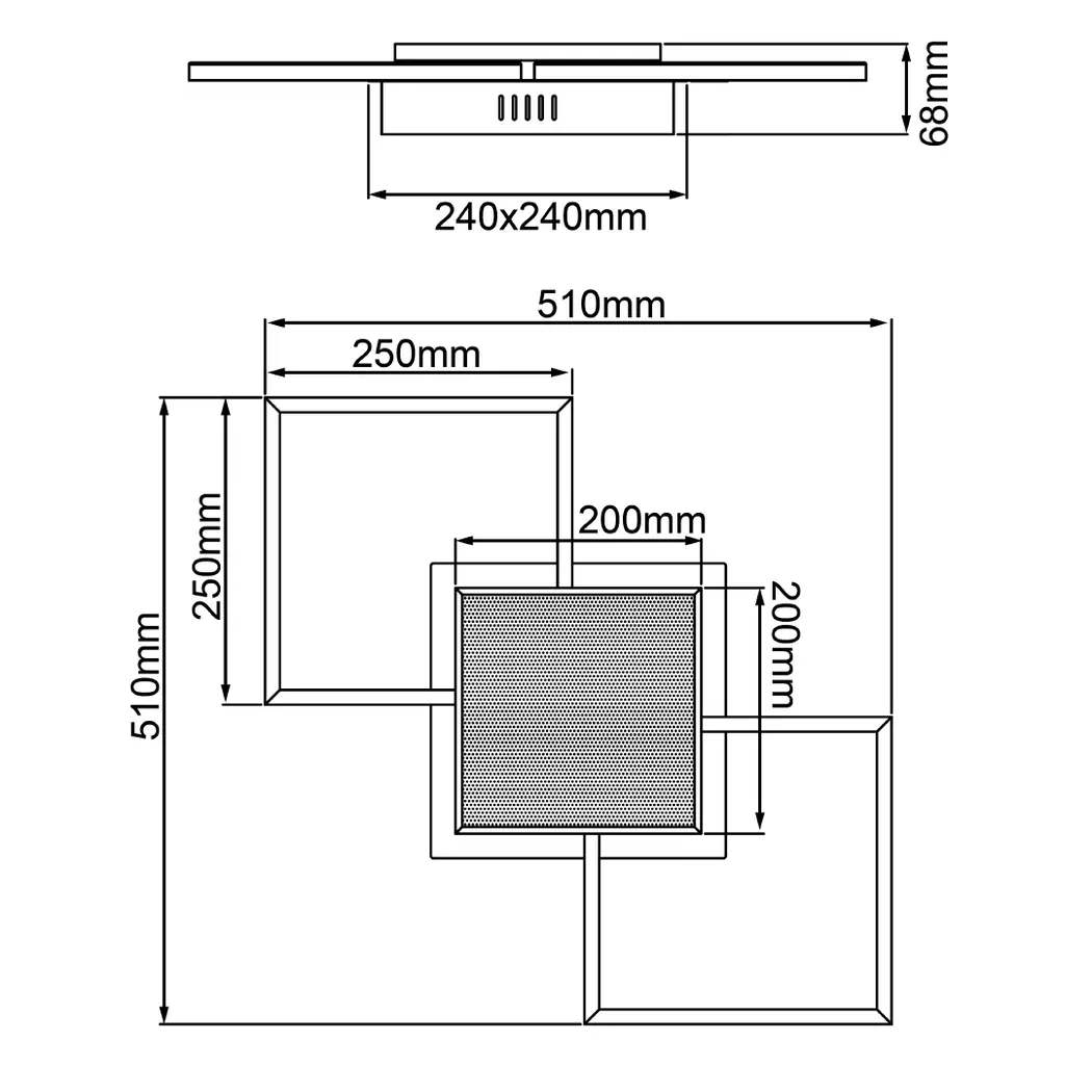 LED-Deckenleuchte Zelia