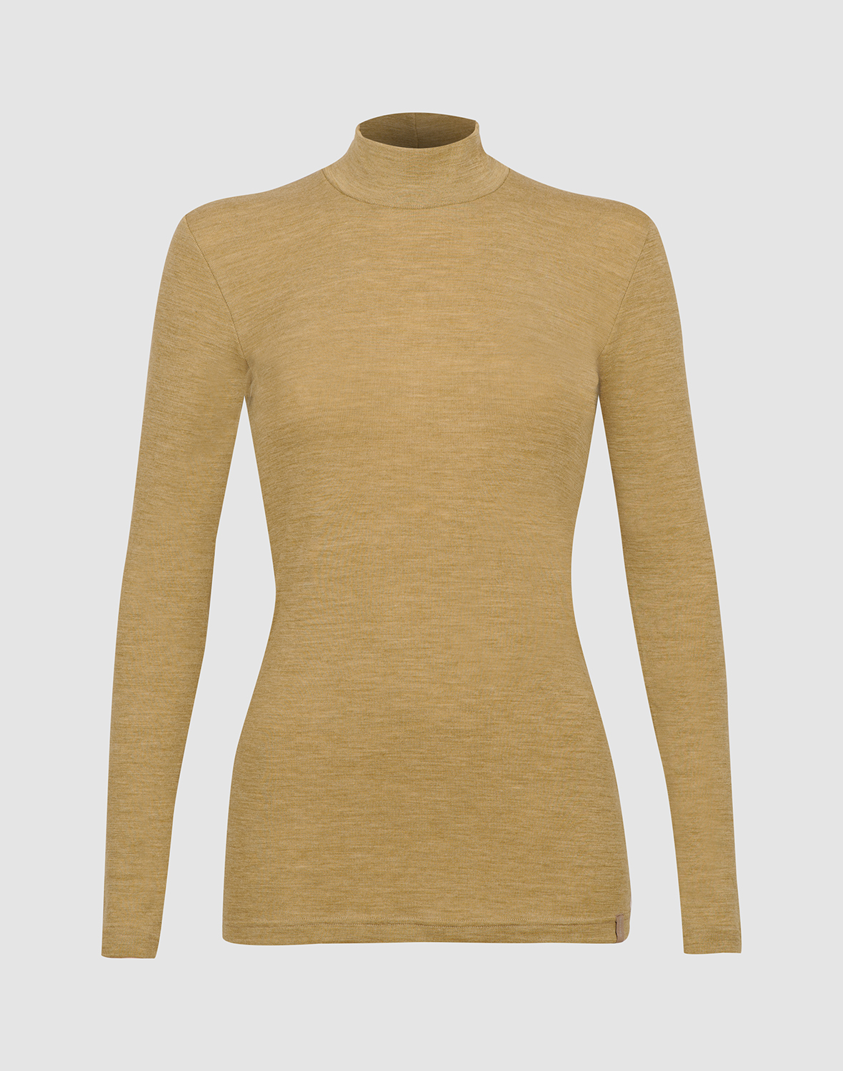 Shirt met hoge hals van merinowol voor dames