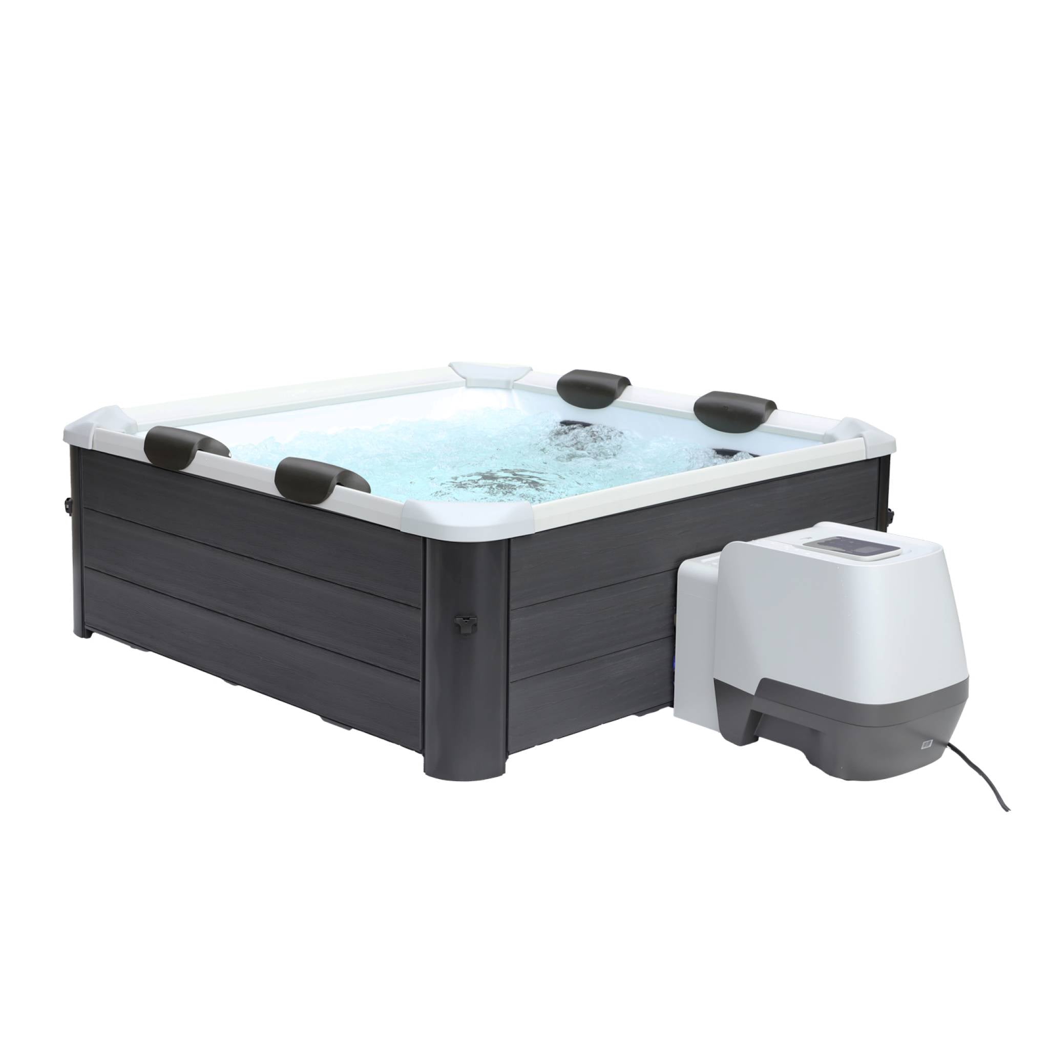 sweeek - 6-persoons 180cm vaste hydro-massage spa, inclusief 4 kussens