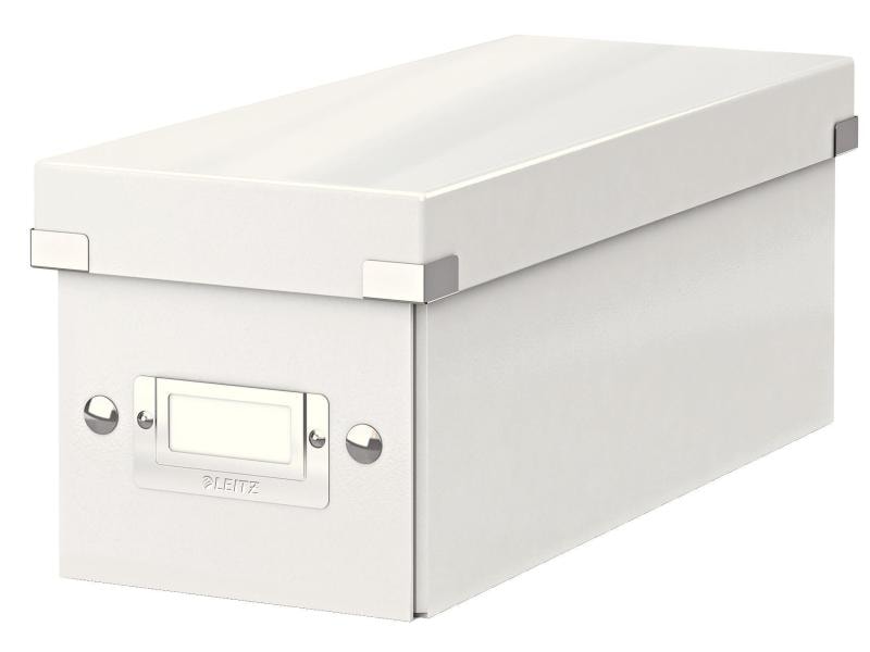Leitz Aufbewahrungsbox 30 CD-Hüllen, Weiss Zusammenfaltbare Aufbewahrungslösung für CDs, weiss