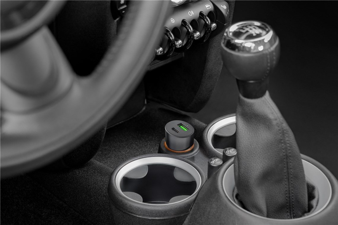 (48W) Dual USB C Auto KFZ Ladegerät Schnellladegerät für Zigarettenanzünder Power Delivery (39908) - Schwarz