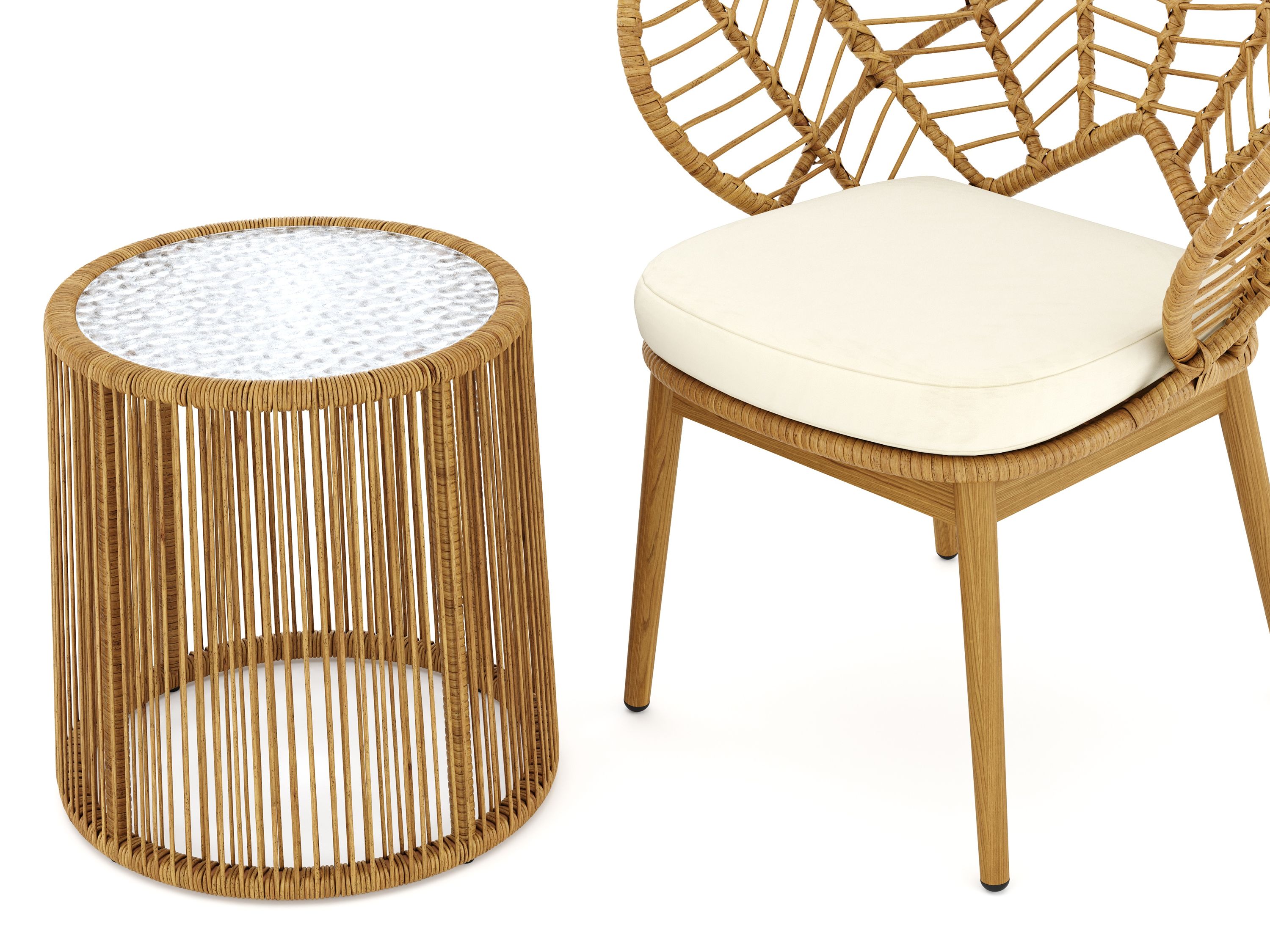 Gartenmöbel Set Rattan COSIMA