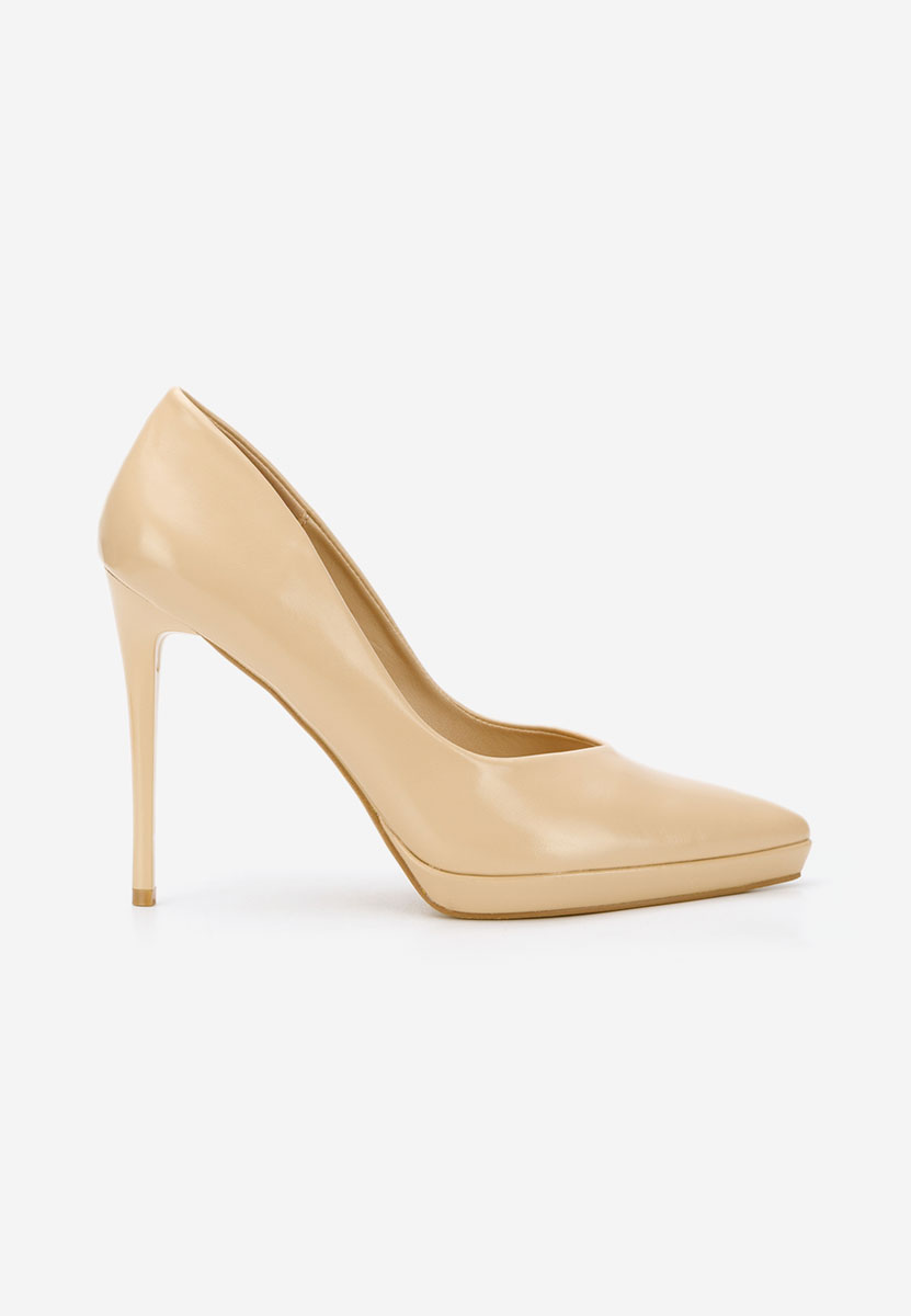 Chaussures à talon aiguille beige Reneia