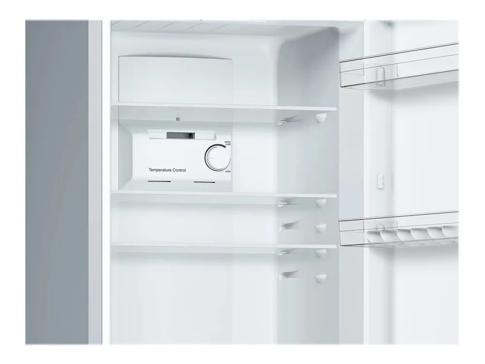 Bosch Serie | 2 KGN34NLEB - Køleskab/fryser - bund-fryser - bredde: 60 cm - dybde: 66 cm - højde: 186 cm - 300 liter - Klasse E - inox-look