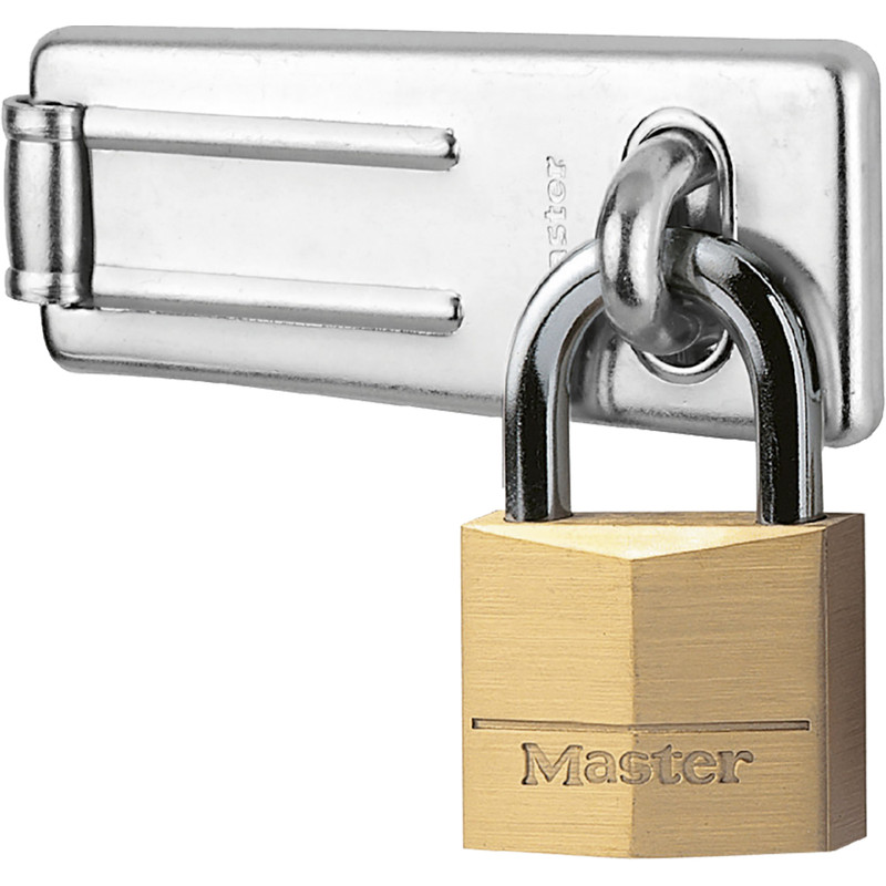 Master Lock grendel inclusief hangslot 40mm breed