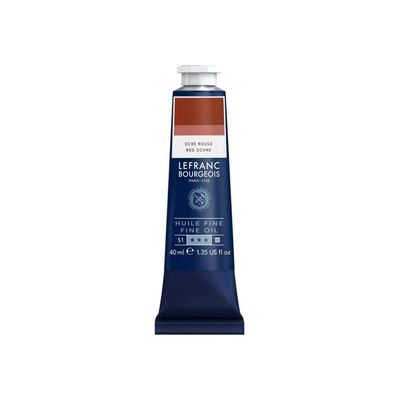 Lefranc Bourgeois - Peinture à l'huile - ocre rouge - opaque - fine - 40 ml