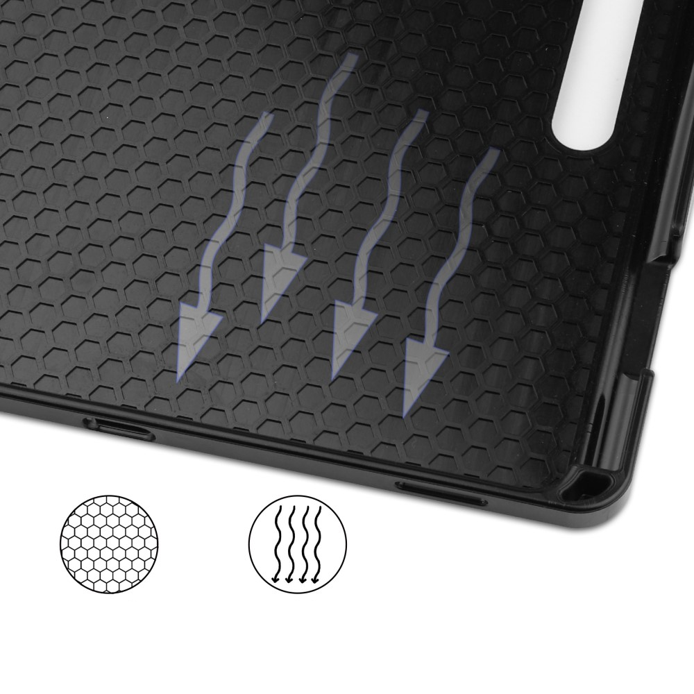 Samsung Galaxy Tab S7 FE 5G Leder Tasche Smart Cover Schutzhülle   S-Pen Halterung - Don't Touch Me