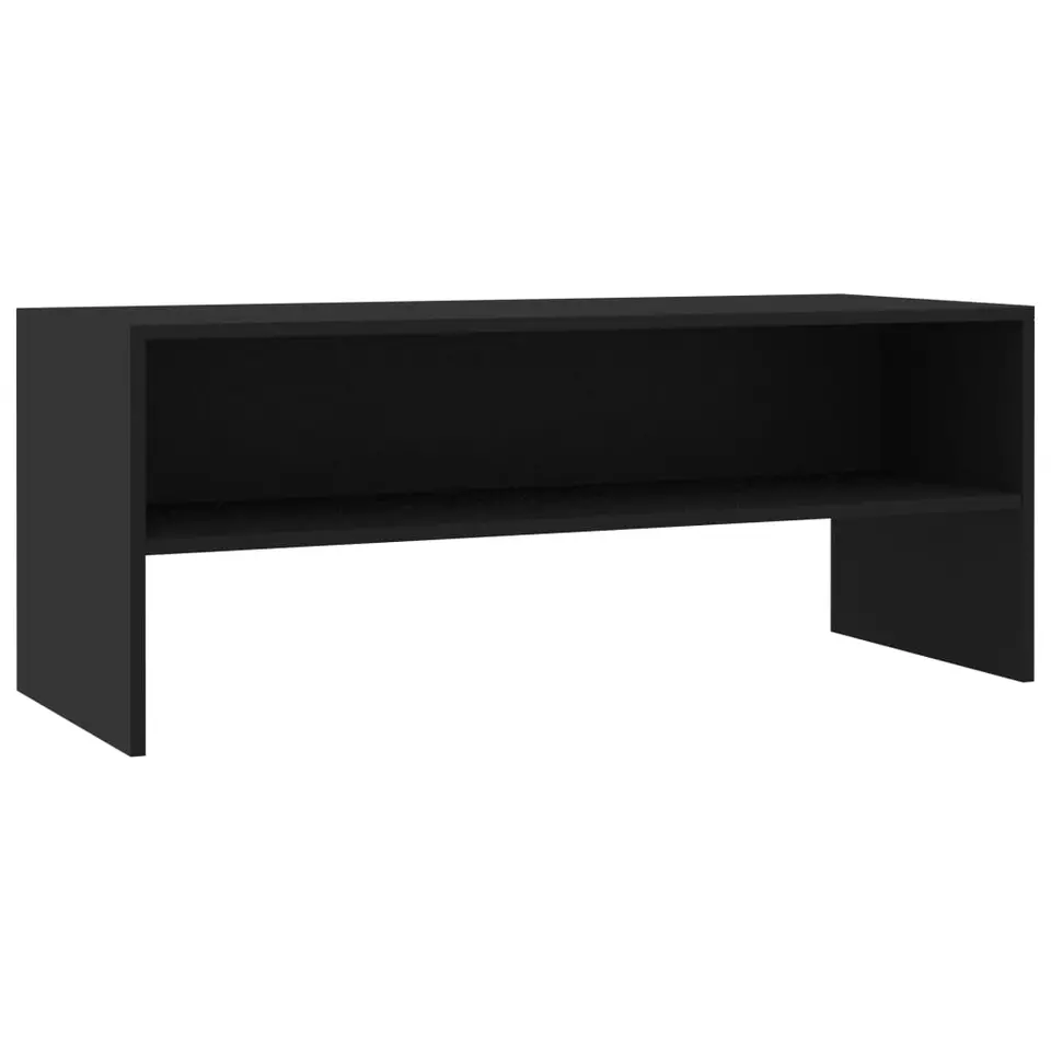 vidaXL - Tv-meubel - Zwart - Bewerkt hout