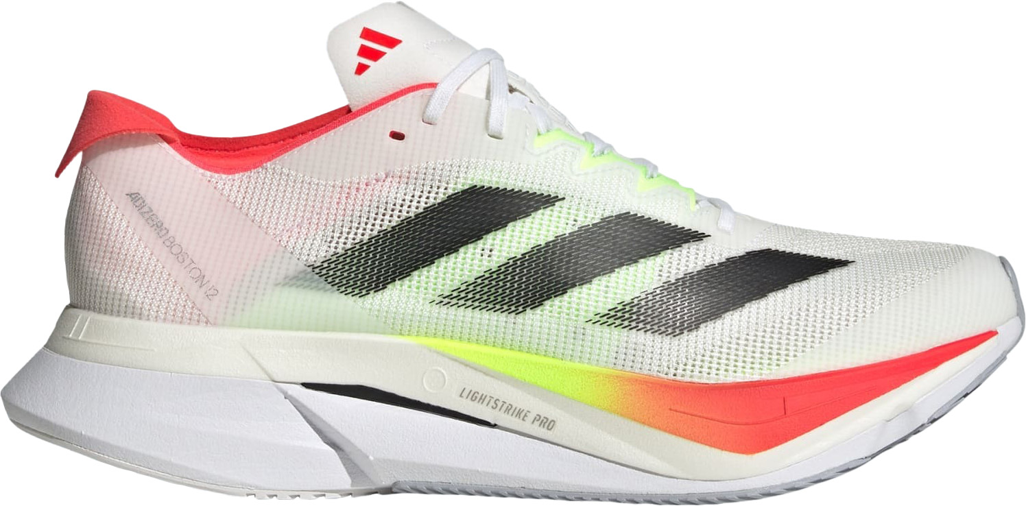 Adizero Boston 12 Dame Cloud White/Core Black/Lucid Red