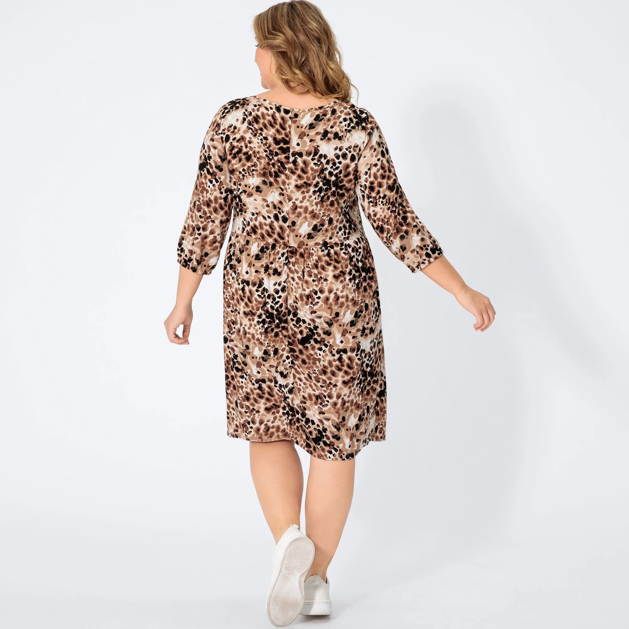 Damen-Kleid mit Animal-Print, große Größen