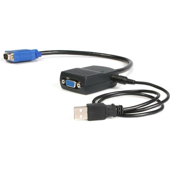 StarTech.com Câble répartiteur vidéo VGA alimenté par USB - 1x VGA (Mâle) vers 2x VGA (Femelle) - Noir