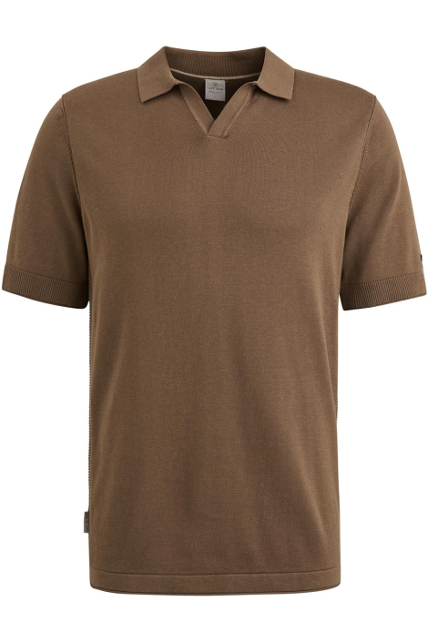 Cast Iron bruine heren polo