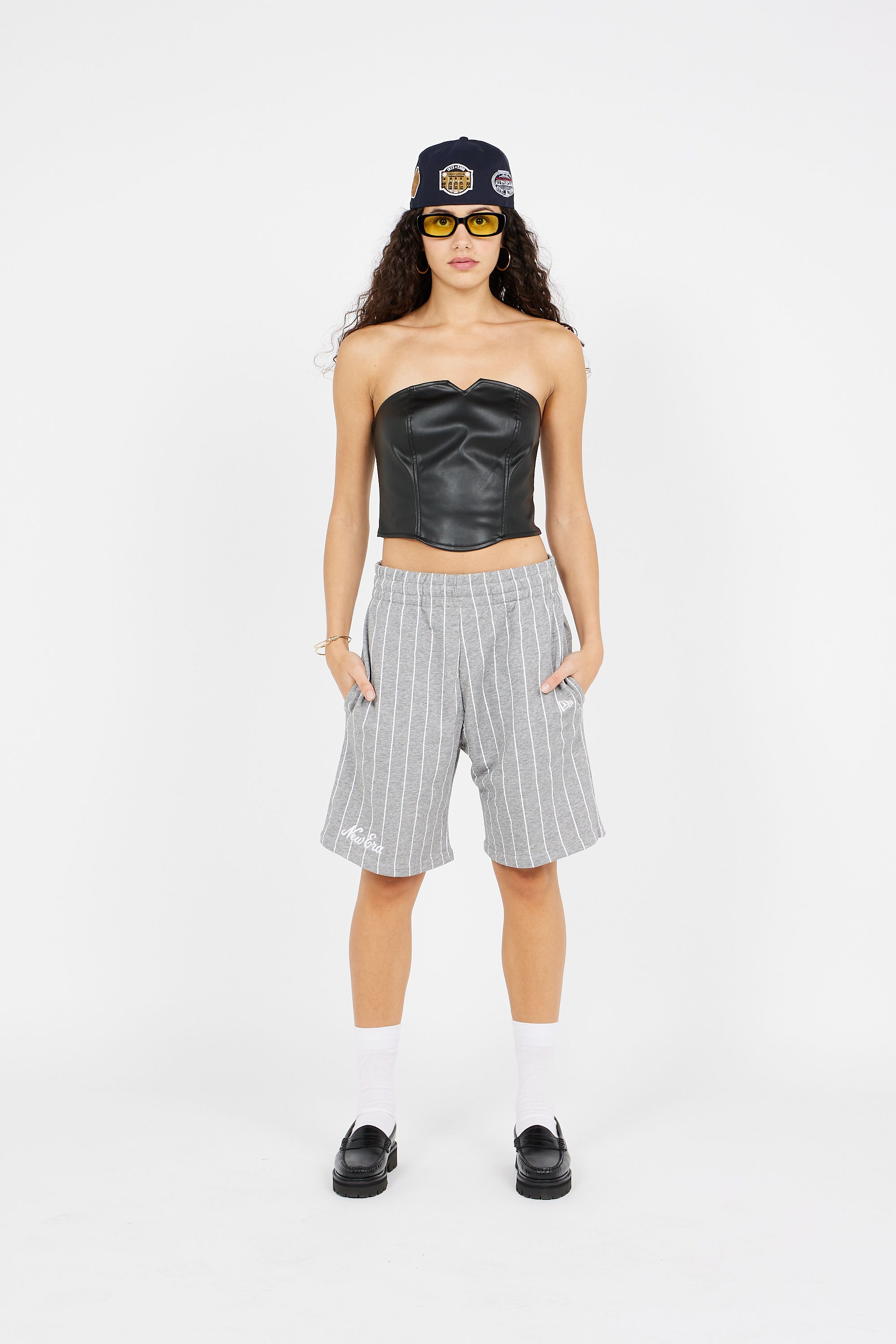 NOISY MAY Top NMMARIN STRAPLESS V-DETAIL CORSET Noir