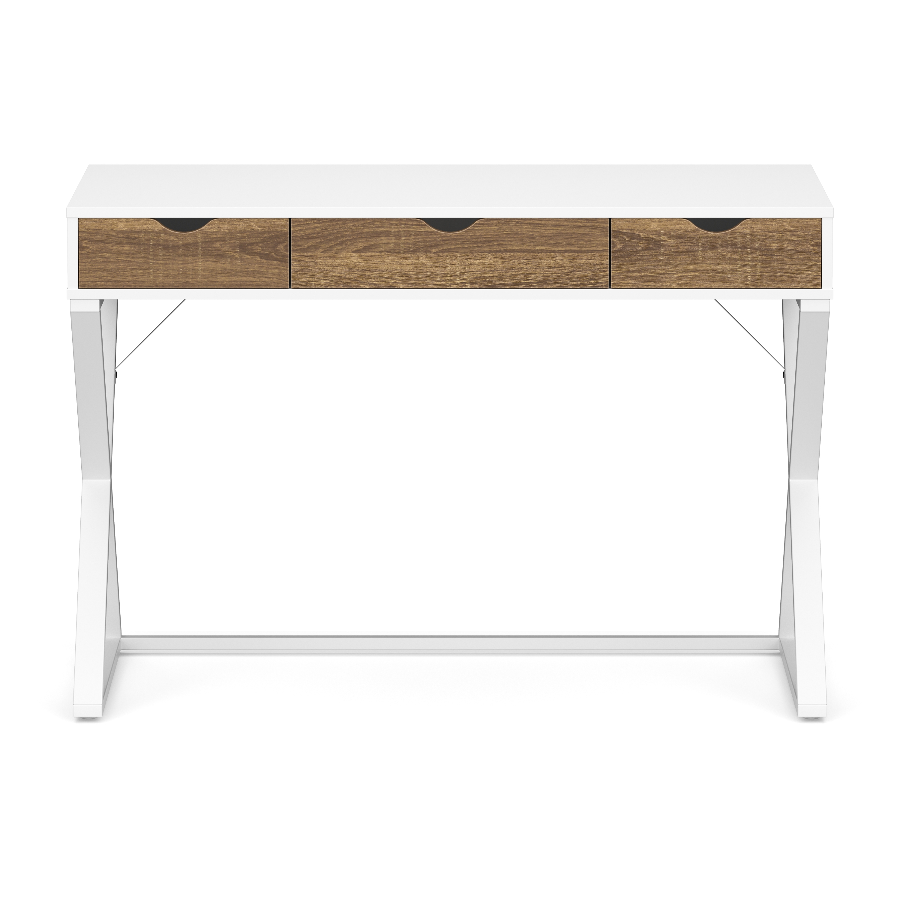Schreibtisch ANUBIS 100 x 50 cm weiss/braun
