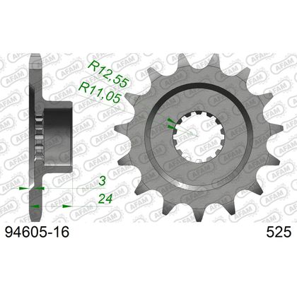 Kit chaine AFAM 525 Type Acier origine