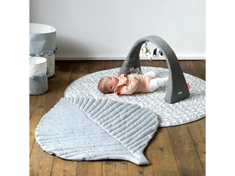 Toddlekind Krabbeldecke Leaf Mat Stone Blatt-Spielmatte aus Bio-Baumwolle