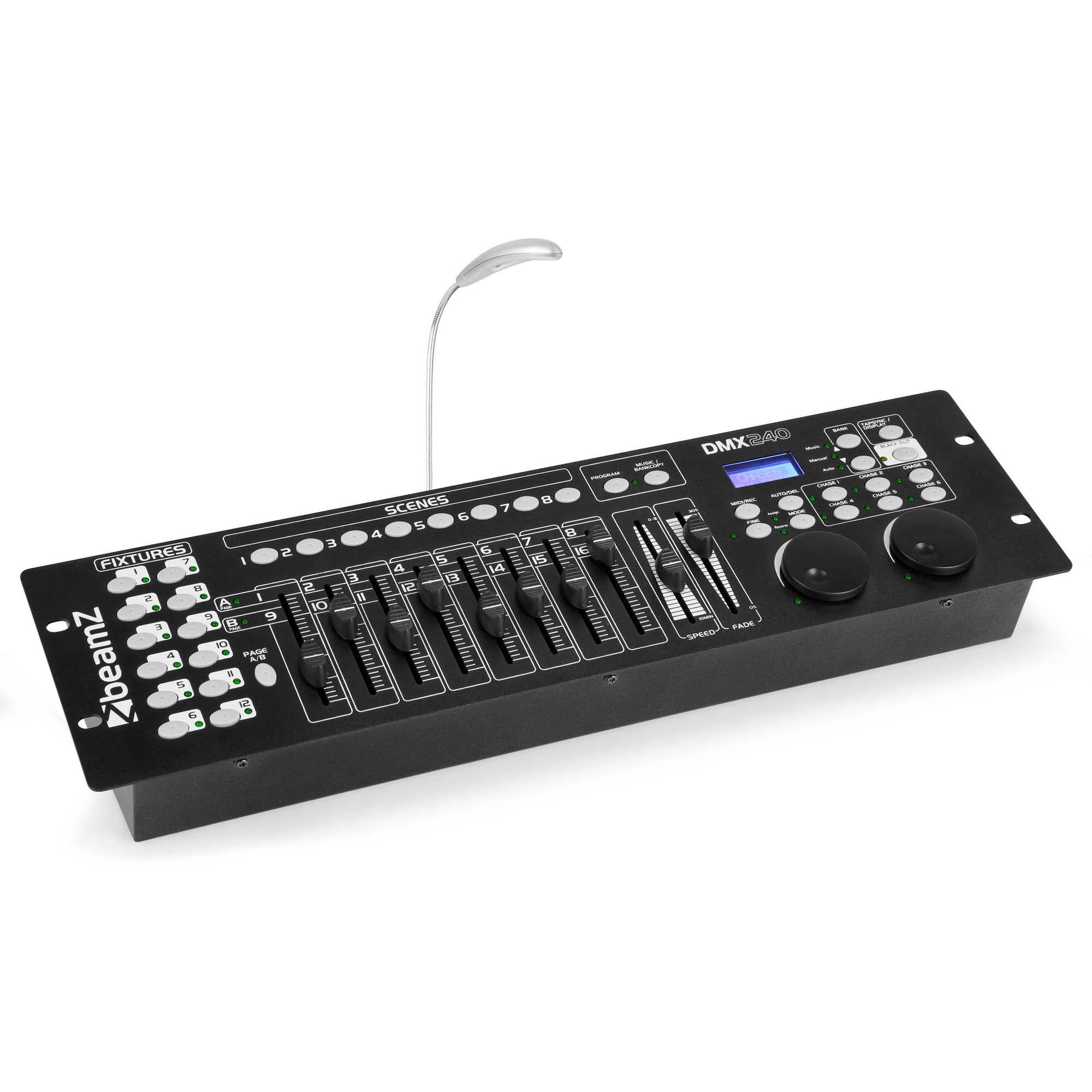 BeamZ DMX-240 192-kanaals DMX controller met MIDI
