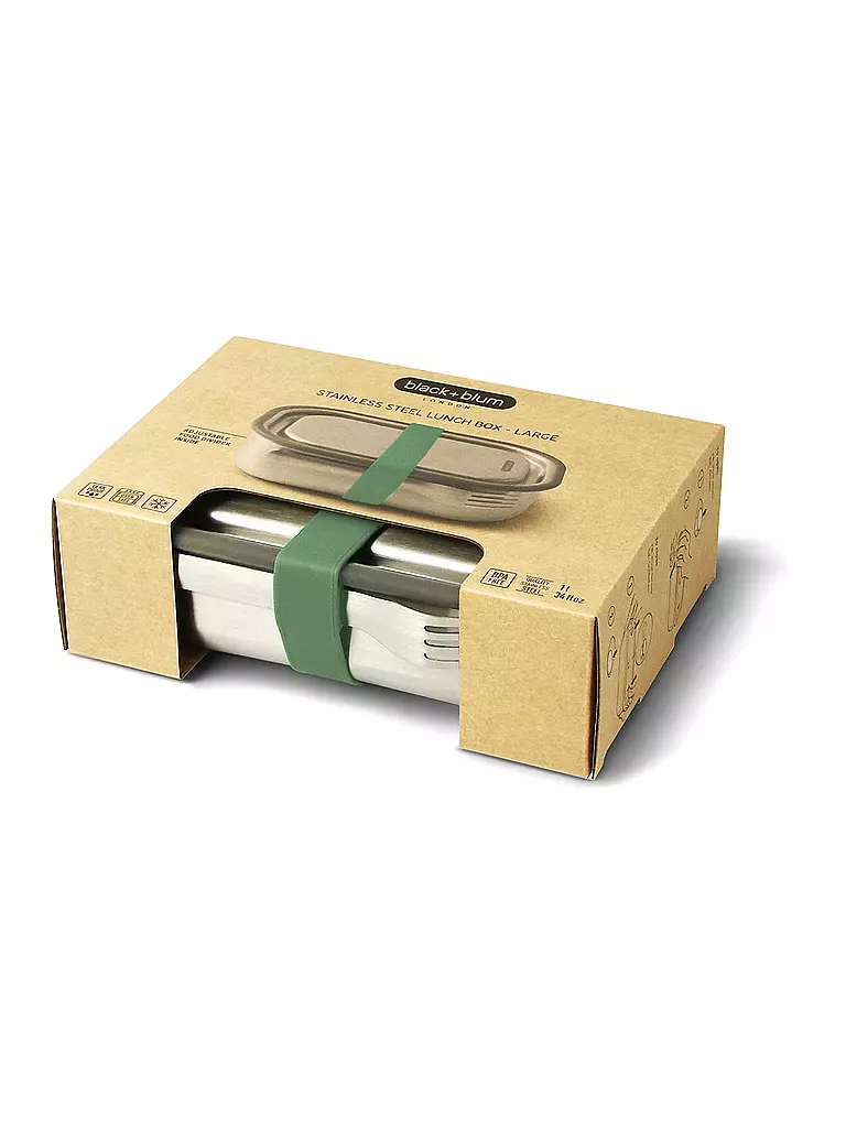 BLACK+BLUM Lunchbox Gross 1l Olive/Edelstahl olive