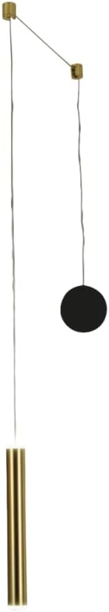 Fabas Luce LED Pendelleuchte PRADO, 1x6,5W, 3000K, IP20, schwarz, Messing satiniert