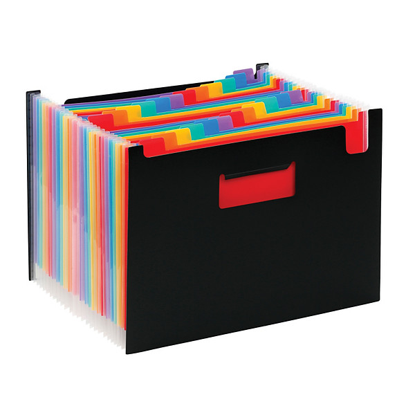 Viquel Trieur  SeatCase extensible Rainbow Class en polypropylène - 24 compartiments A4 extensibles - Multicolores