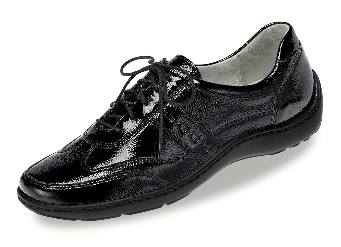 Waldläufer, bequeme Damen-Schnürschuhe, Weite H, mit herausnehmbarem Fussbett