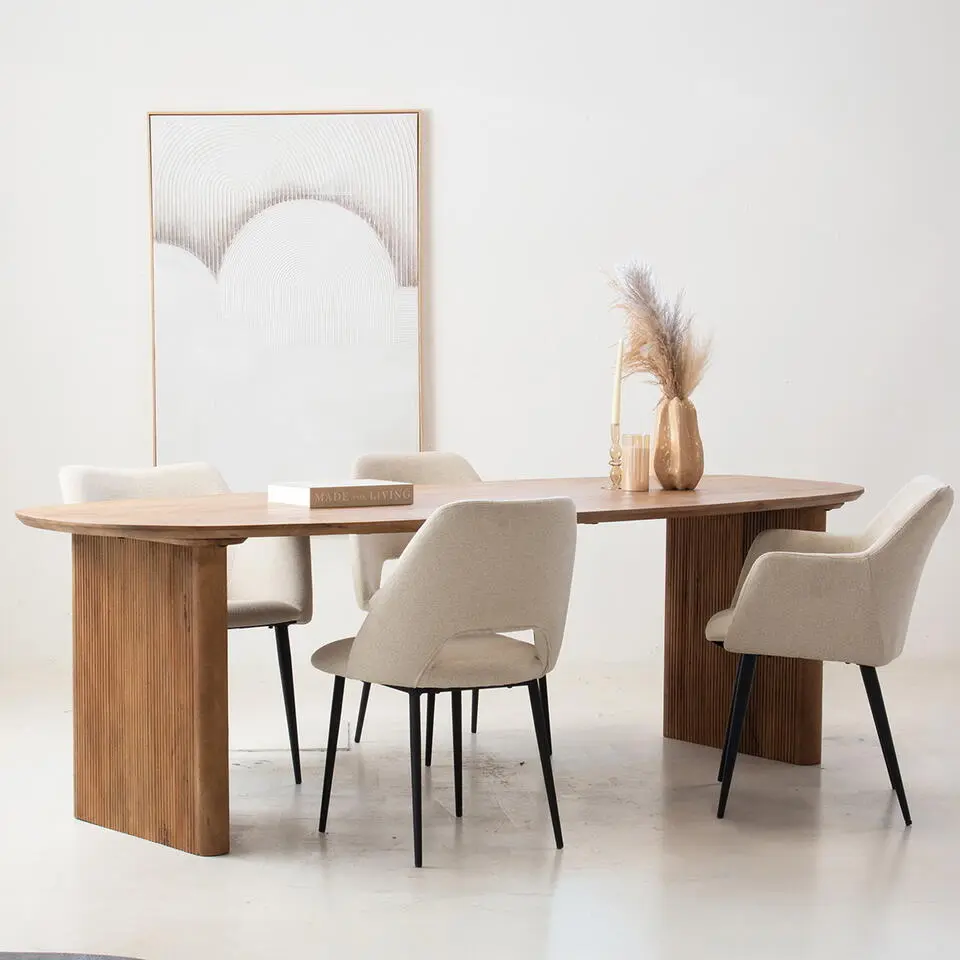 Eettafel Naturel Mangohout - 210x100x76cm - Aya